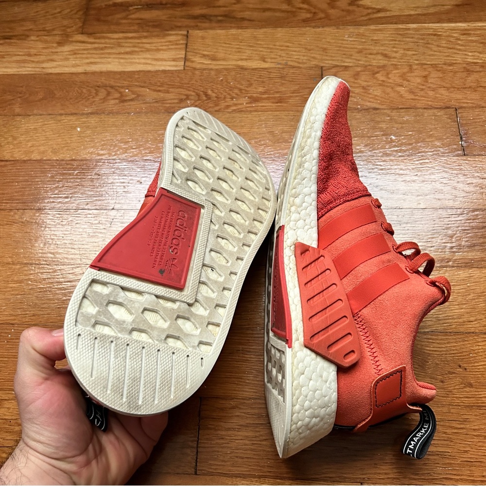 Men’s Orange Adidas NMD Boost Shoes - Picture 9 of 10